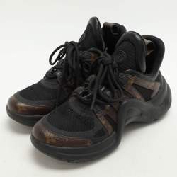 Louis Vuitton Brown/Black Canvas and Leather Archlight Sneakers Size 38.5