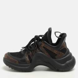 Louis Vuitton Brown/Black Canvas and Leather Archlight Sneakers Size 38.5