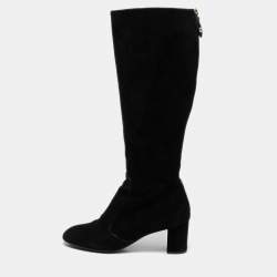 Louis Vuitton Black Suede Masterclass High Boots Size 36