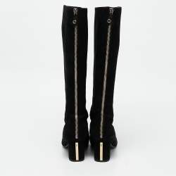 Louis Vuitton Black Suede Masterclass High Boots Size 36