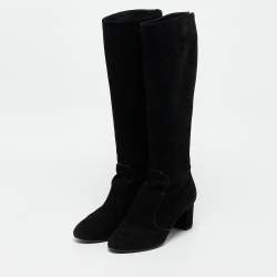 Louis Vuitton Black Suede Masterclass High Boots Size 36