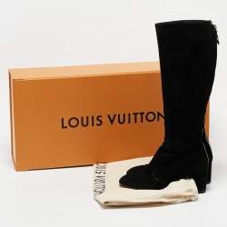 Louis Vuitton Black Suede Masterclass High Boots Size 36