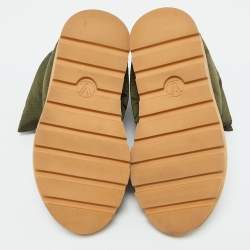 مملوكة مسبقًا Louis Vuitton Olive Green Fabric Pillow Comfort Ankle Boots Size 36