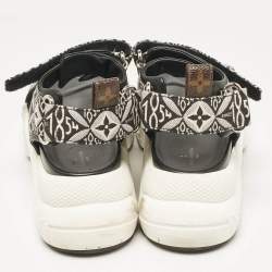 Pre Owned Louis Vuitton Black/White Archlight Ankle Strap Sandals Size 39