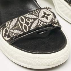 Pre Owned Louis Vuitton Black/White Archlight Ankle Strap Sandals Size 39