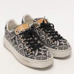 Louis Vuitton Blue Jacquard Since 1854 Timeout Sneakers Size 36