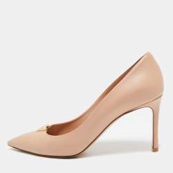 Louis Vuitton Beige Leather Heart Breaker Pumps Size 40