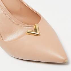 Louis Vuitton Beige Leather Heart Breaker Pumps Size 40