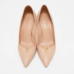Louis Vuitton Beige Leather Heart Breaker Pumps Size 40