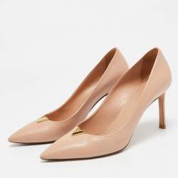Louis Vuitton Beige Leather Heart Breaker Pumps Size 40