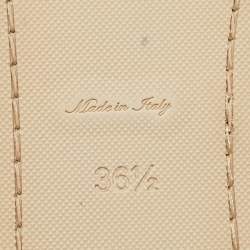 مملوكة مسبقًا Louis Vuitton Pink Leather Tropical Bloom Espadrille Flats Size 36.5