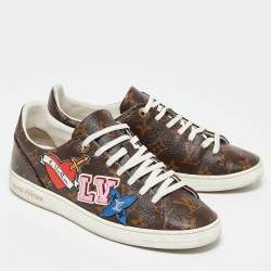 مملوكة مسبقًا Louis Vuitton Monogram Canvas LV Black Heart Sneakers Size 38