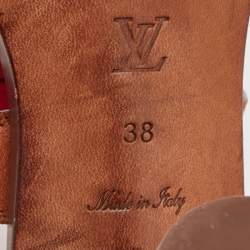 Louis Vuitton Monogram Canvas and Leather Ocean Drive Sandals Size 38