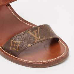 Louis Vuitton Monogram Canvas and Leather Ocean Drive Sandals Size 38
