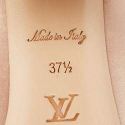 Louis Vuitton Beige Madeleine Block Heel Pumps Size 37.5