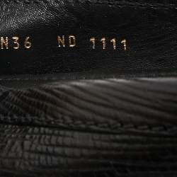 Louis Vuitton Black Leather Oxford Slip On Loafers Size 36