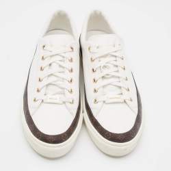 Louis Vuitton White Leather Monogram Stellar Low Top Sneakers Size 40