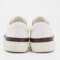 Louis Vuitton White Leather Monogram Stellar Low Top Sneakers Size 40