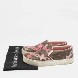 Louis Vuitton Brown Chain Print Monogram Canvas Harbor Sneakers Size 39