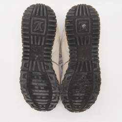 Louis Vuitton White Leather And Mesh Monogram Reverse Run Away Sneakers Size 38