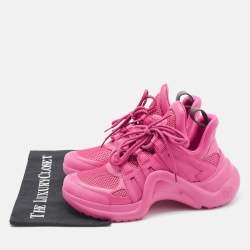 Louis Vuitton Pink Leather and Mesh Archlight Lace Up Sneakers Size 39