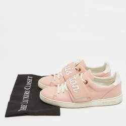 Louis Vuitton Pink Leather Frontrow Low Top Sneakers Size 39.5