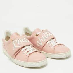 Louis Vuitton Pink Leather Frontrow Low Top Sneakers Size 39.5