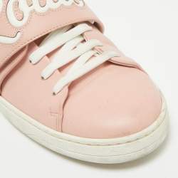 Louis Vuitton Pink Leather Frontrow Low Top Sneakers Size 39.5