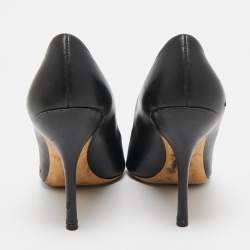 Louis Vuitton Black Leather Embellished Bernice Pumps Size 38