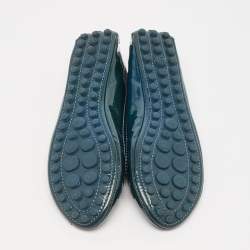 Louis Vuitton Green Patent Leather Oxford Ballet Flats Size 39.5