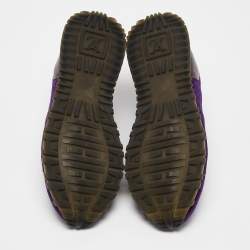 Louis Vuitton Purple Coated Canvas and Mesh Run Away Low Top Sneakers Size 39.5