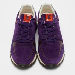 Louis Vuitton Purple Coated Canvas and Mesh Run Away Low Top Sneakers Size 39.5