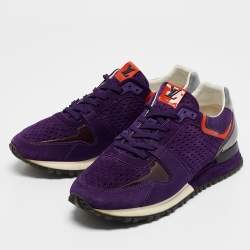 Louis Vuitton Purple Coated Canvas and Mesh Run Away Low Top Sneakers Size 39.5