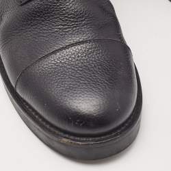 Louis Vuitton Black Leather Wonderland Flat Ranger Combat Boots Size 36