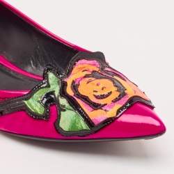 Louis Vuitton Pink Patent Leather Stephen Sprouse Rose Ballet Flats Size 35.5