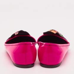 Louis Vuitton Pink Patent Leather Stephen Sprouse Rose Ballet Flats Size 35.5