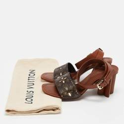 Louis Vuitton Monogram Perforated Canvas and Leather Silhouette Sandals Size 35