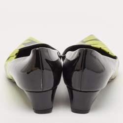 مملوكة مسبقًا Louis Vuitton Black/Green Graffiti Patent Leather Stephen Sprouse Pumps Size 35.5