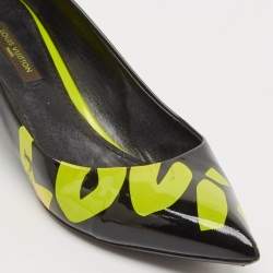 مملوكة مسبقًا Louis Vuitton Black/Green Graffiti Patent Leather Stephen Sprouse Pumps Size 35.5