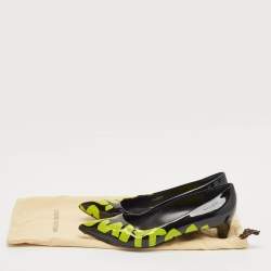 مملوكة مسبقًا Louis Vuitton Black/Green Graffiti Patent Leather Stephen Sprouse Pumps Size 35.5