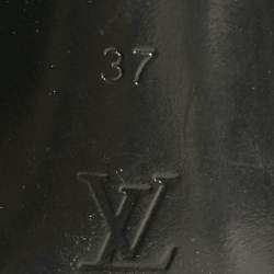 Louis Vuitton Black Leather Revival Slide Sandals Size 37