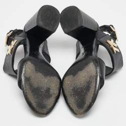 مملوكة مسبقًا Louis Vuitton Black Leather Horizon Sandals Size 37