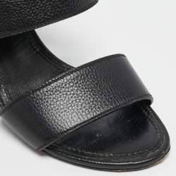 مملوكة مسبقًا Louis Vuitton Black Leather Horizon Sandals Size 37