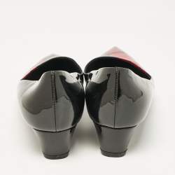Louis Vuitton Black Patent Leather Graffiti Pointed Toe Pumps Size 35.5