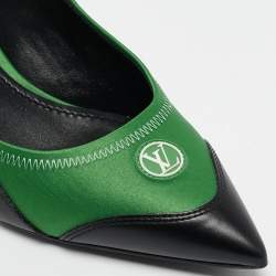 Louis Vuitton Green/Black Leather and Mesh Archlight Pumps Size 36