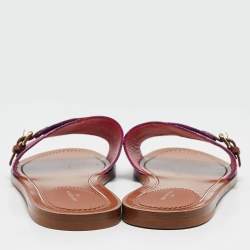 Louis Vuitton Multicolor Monogram Canvas Lock It Flat Slides Size Size 41