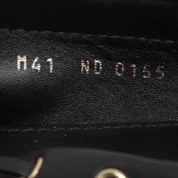 Louis Vuitton Black Monogram Empreinte Leather Gloria Loafers Size 41