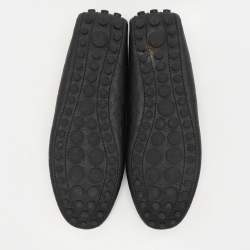 Louis Vuitton Black Monogram Empreinte Leather Gloria Loafers Size 41