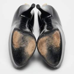 Pre Owned حذاء كعب عالي لويس فيتون أوه ريلي ! جلد أسود لامع مقاس 37.5