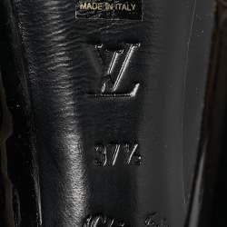 Pre Owned حذاء كعب عالي لويس فيتون أوه ريلي ! جلد أسود لامع مقاس 37.5